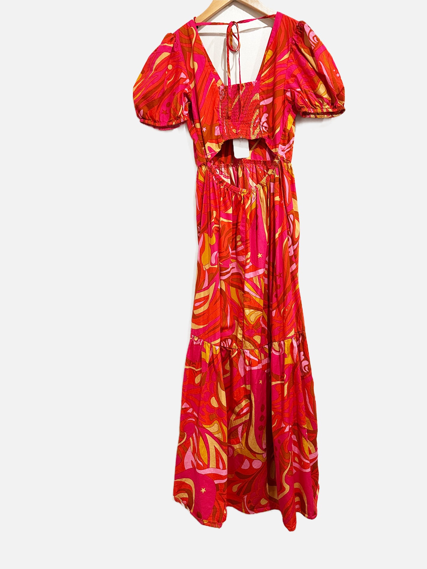 1. State Pink Short Sleeve Midi Dress - XS
