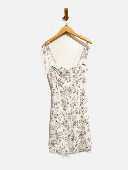 Aritzia Wilfred Fable White Print Mini Dress - 4