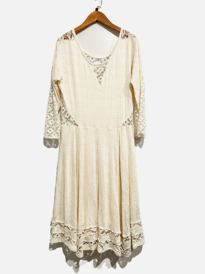 Free People To The Point Mini Dress in Cream - Small