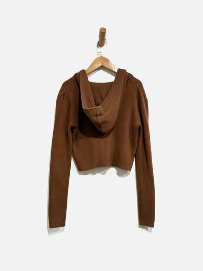 Brandy Melville Brown Ribbed Hoodie