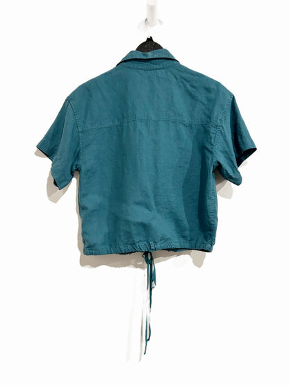 Athleta Playa Linen Tie Top in Borealis Green - Medium