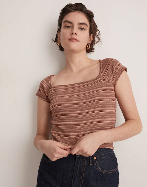 Madewell Red Stripe Tee - Small