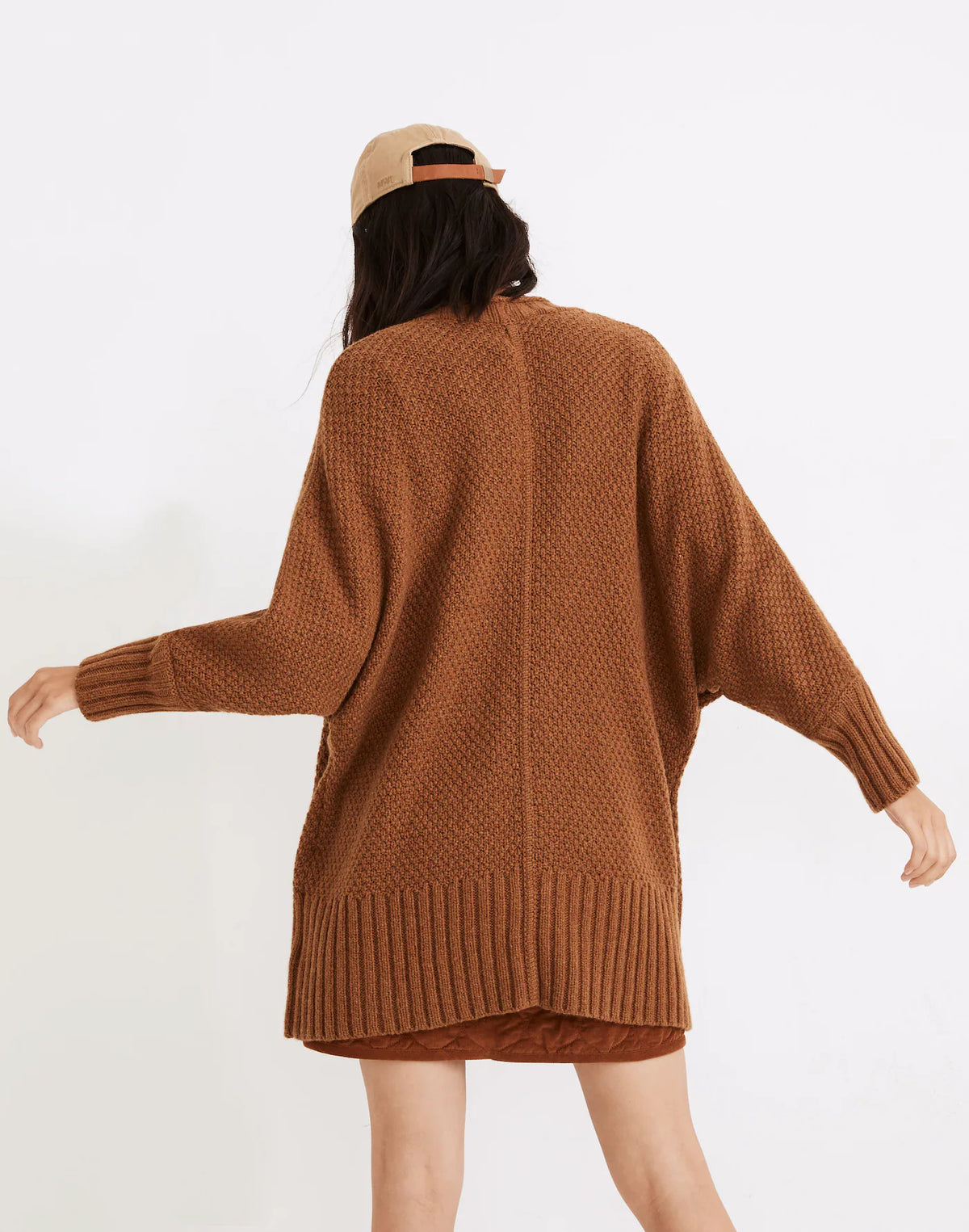 Madewell Whitley Open Cardigan Sweater in Heather Cumin - XS