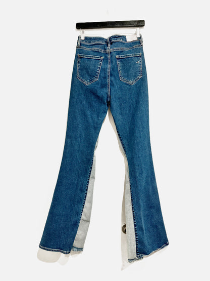 Hidden Two Tone Flare Jeans - 28