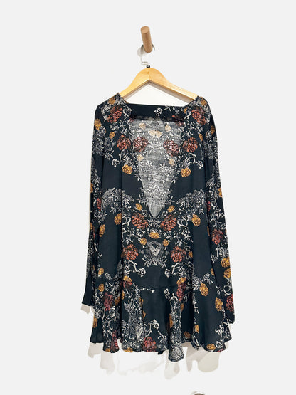 Free People NWT Smooth Talker Tunic in Raven Combo - XS