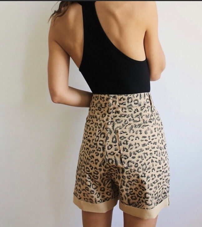Free People Leopard Print Shorts - 26
