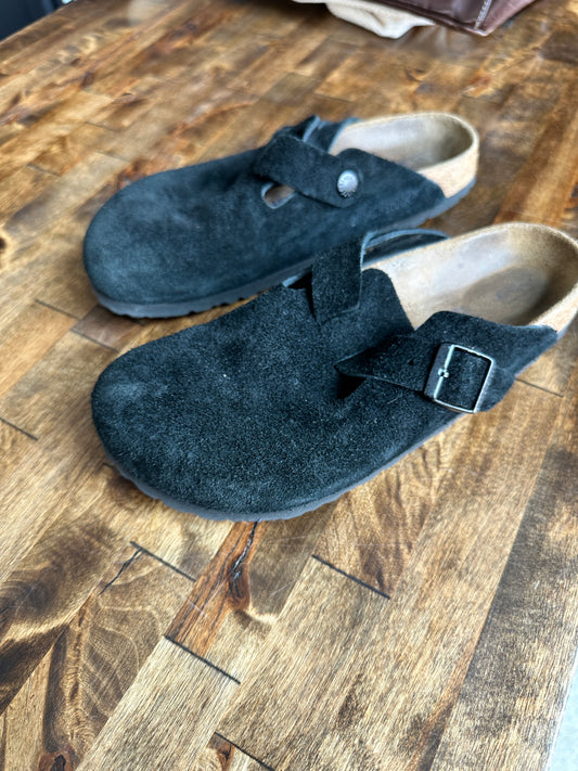 Birkenstock Boston Black Suede- 38