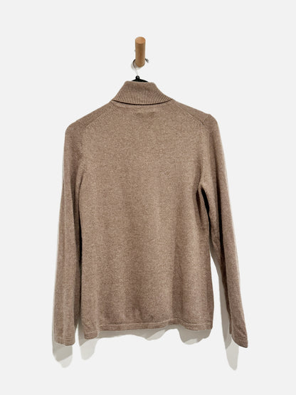 Lord & Taylor Cashmere Brown Turtle Neck Long Sleeve-Large