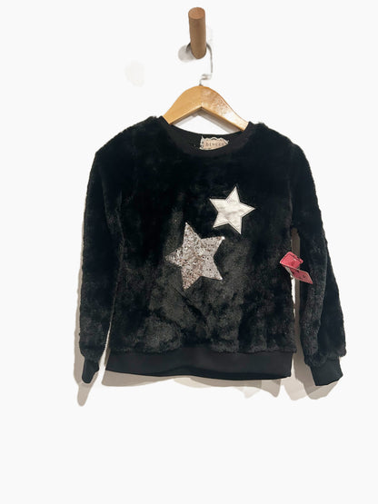 Btween NWT Black Faux Fur Sweatshirt - 7