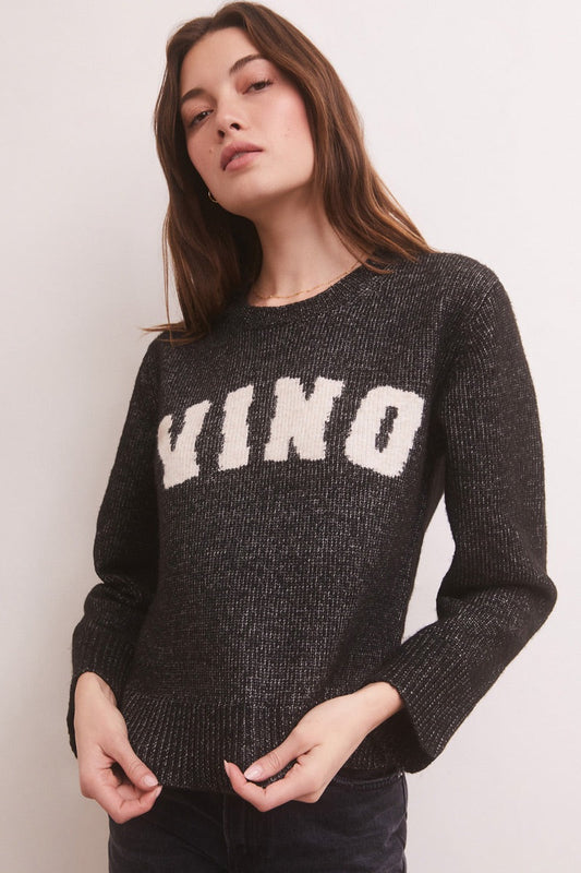 Z Supply Serene Vino Sweater in Heather Black - Large