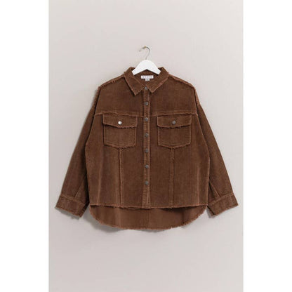 HYFVE Brown Corduroy Shacket - Small