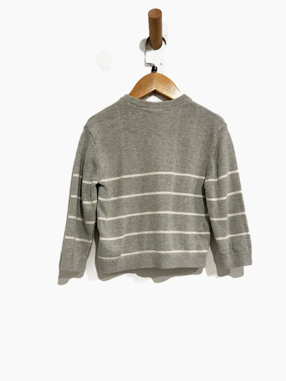 Baby Gap Grey Bear Striped Sweater - 2