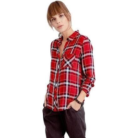 Rails Hunter Plaid Button Down in Red - Large