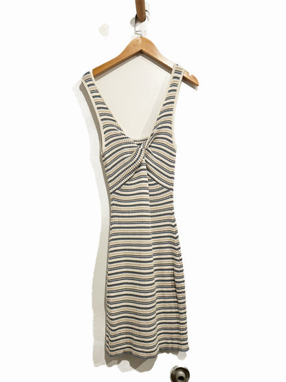 Abercrombie & Fitch Blue/Green/White Ribbed ReversibleMini Dress - Small