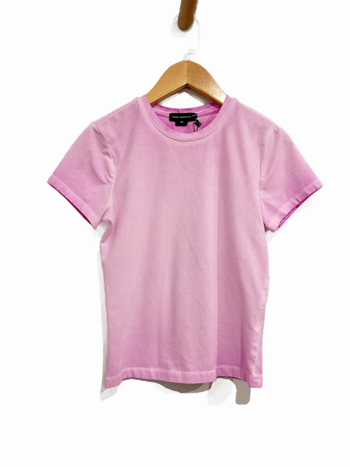 Good American Pink Super Stretch Baby Tee - XS