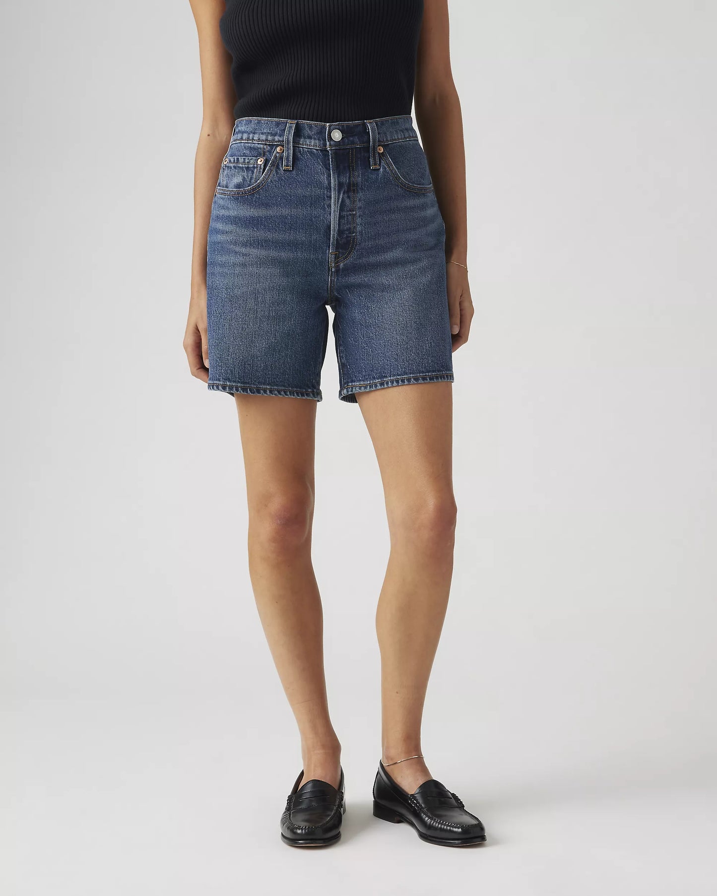 Levi's 501 Mid Thigh Shorts in Broken Midnight - 29