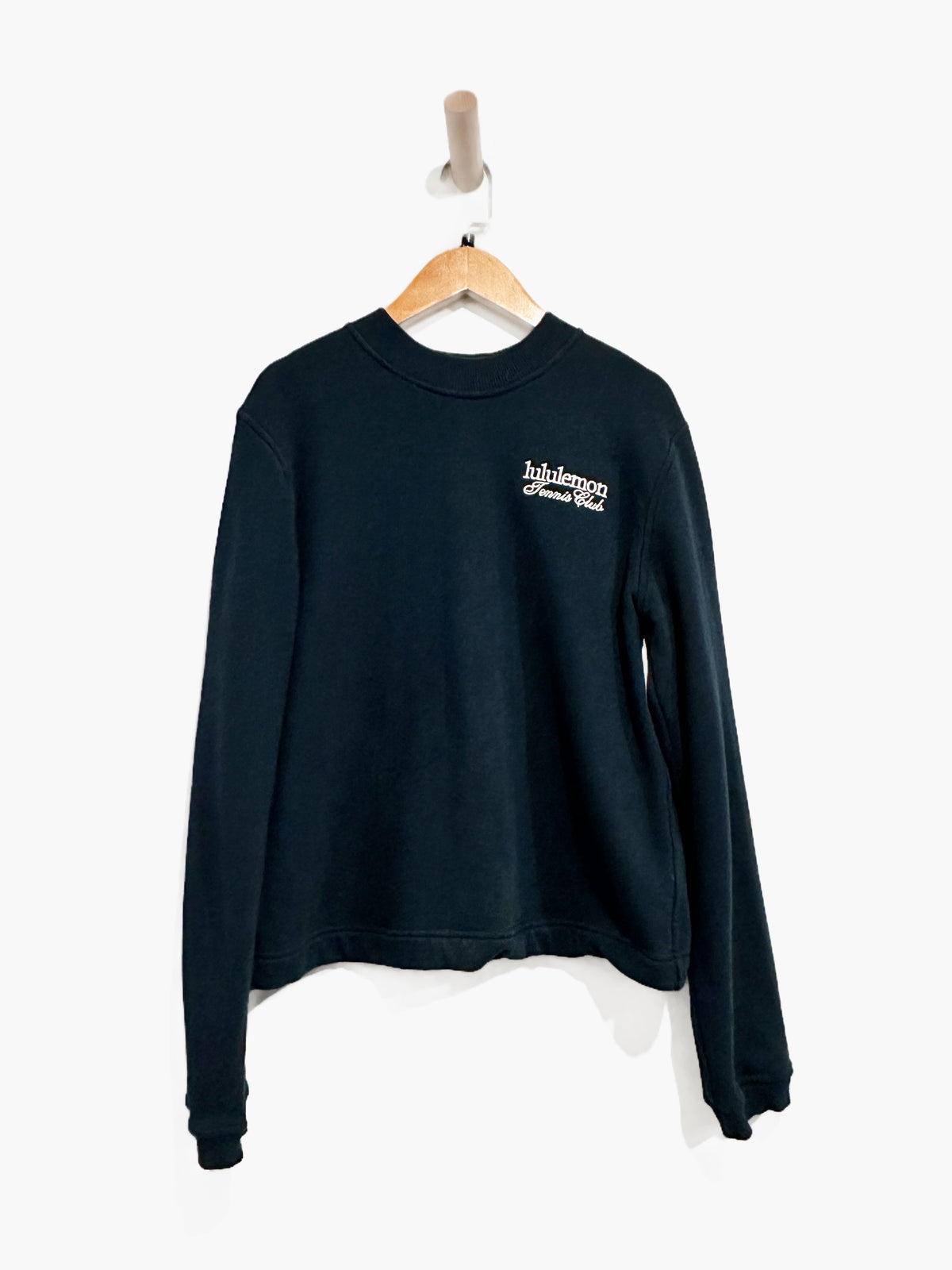 Lululemon Cotton French Terry Crewneck Pullover Tennis Club in True Navy