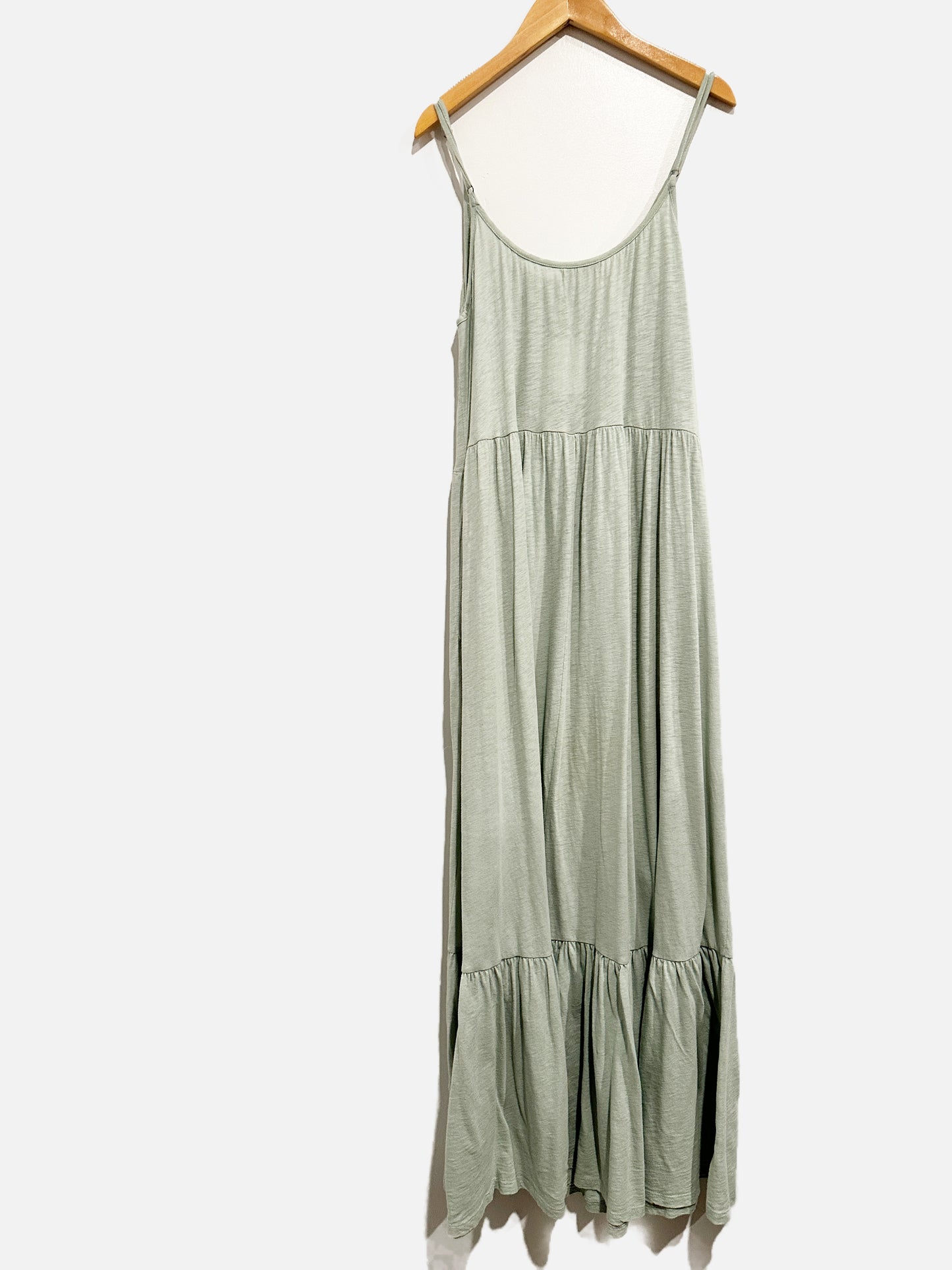 Z Supply Green Midi Ruffle Dress - Small