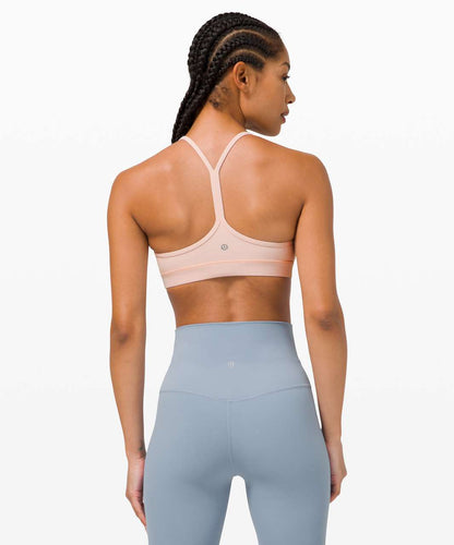 Lululemon Flow Y Nulu Bra in Feather Pink - 10