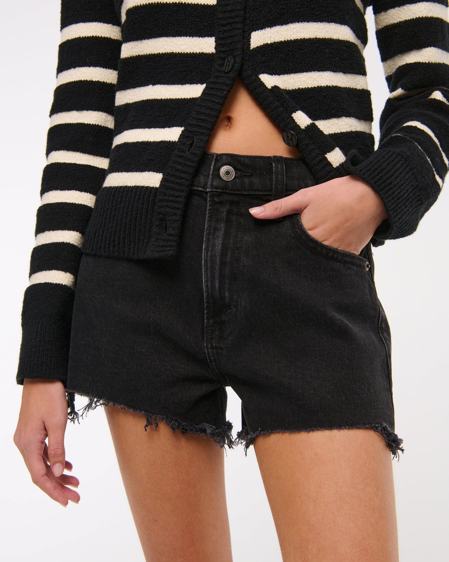 Abercrombie & Fitch Black Mom Shorts - 30