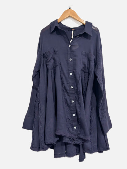 Free People Splice Up Shirt Dress Tunic in - XS