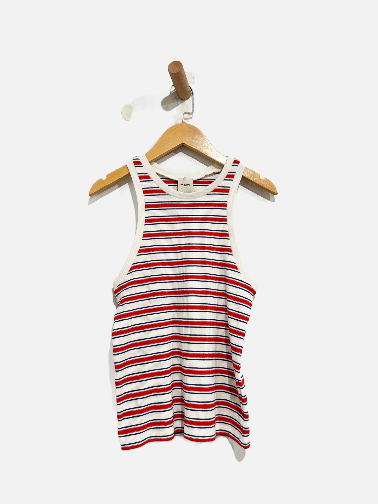 Anthropologie Maeve Red and White Stripe Tank - XXS