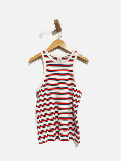 Anthropologie Maeve Red and White Stripe Tank - XXS