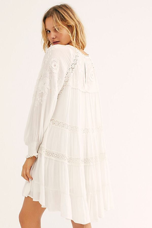 Free People Piece Of Your Heart Mini Dress - Larg