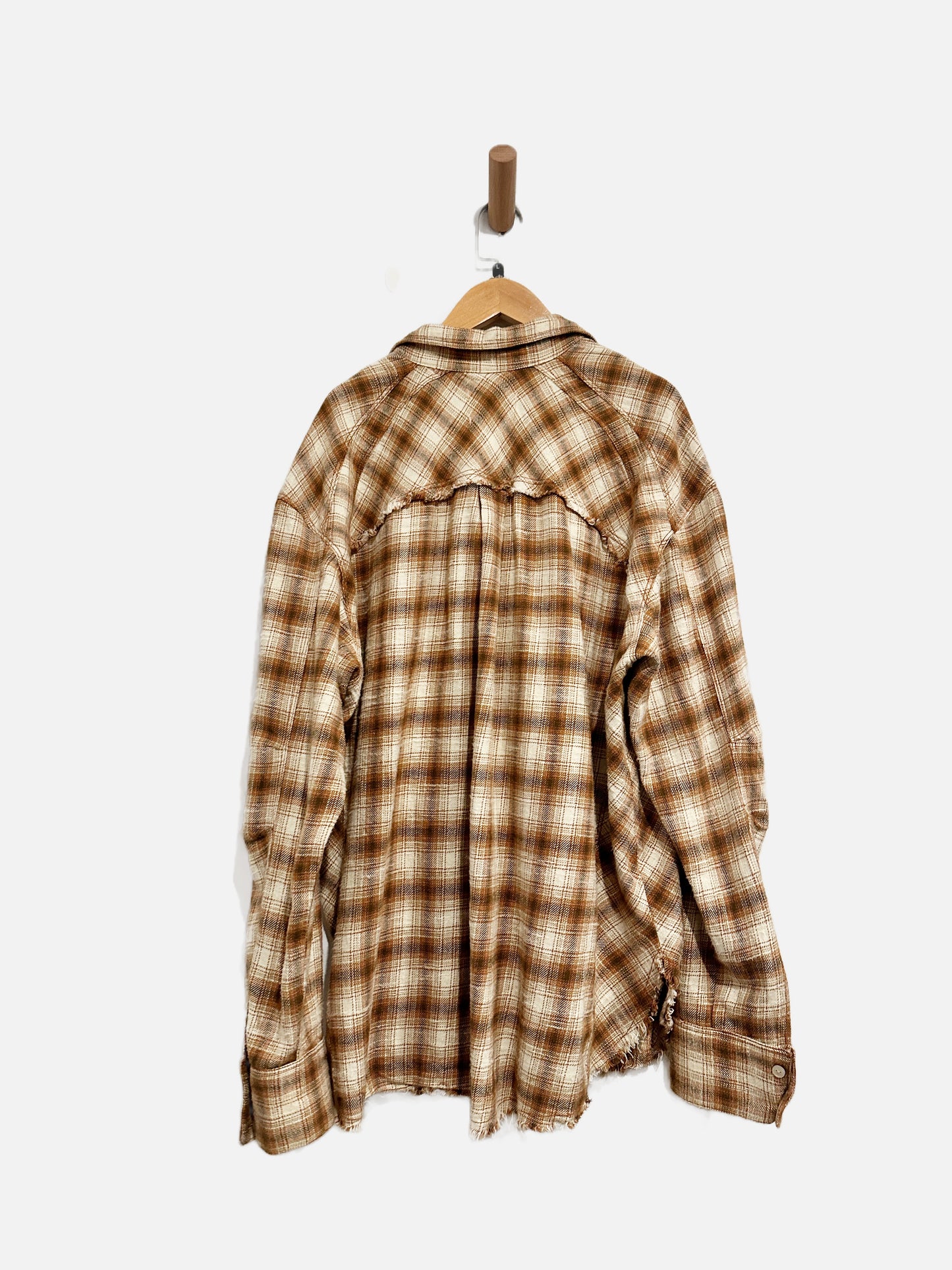 BDG Brown Plaid Flannel - Large