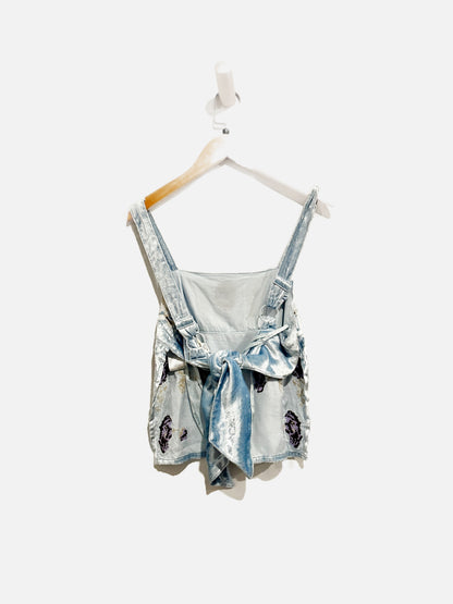 UO NWT Kimchi Blue Blue Velvet Embroidered Tank - XS