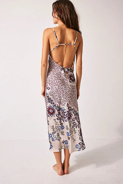 Free People Intimately Brown Floral Slip Dress - XS