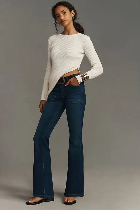 Anthropologie Pilcro The Icon Low-Rise Flare Jean - 30