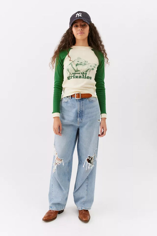 UO “Save the Grizzlies” Baseball Tee - Small