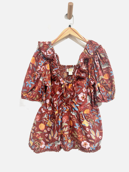 Anthropologie Maeve Femme Printed Blouse - Large