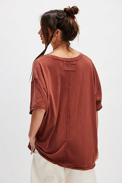 Free People Nina Tee in Brownie - XS