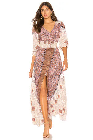 Free People Mexicali Rose Maxi Dress in Ivory - Small