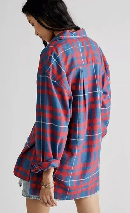 Spell Red and Blue Basecamp Flannel - XS
