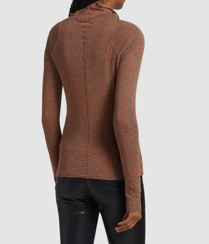 Rag & Bone Shaw Geo Floral Turtleneck Top