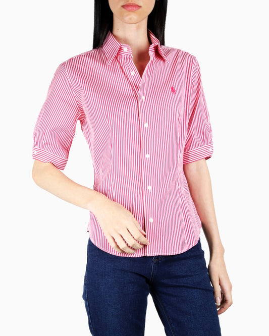 Ralph Lauren Pink Striped Button Down - 4