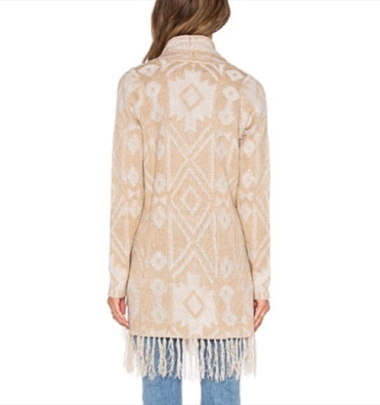 Mumu Mellow Brown Aztec Printed Cardigan - Medium