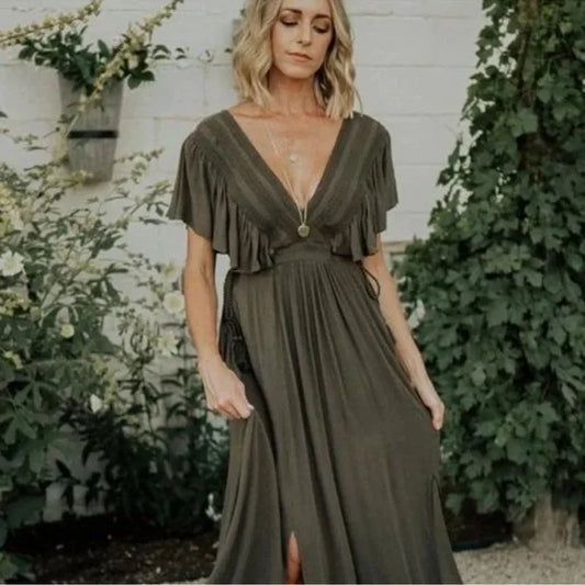 Baltic Born Green Midi Dress - Large