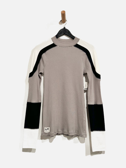NWT Free People Grey Color Block LS - Large