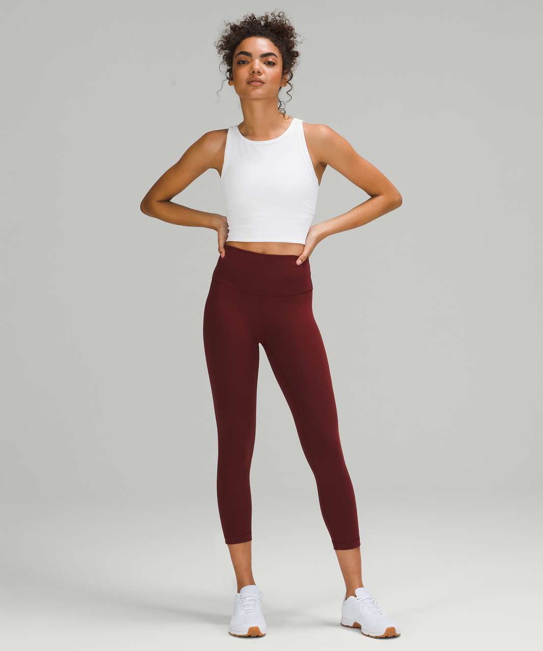 Lululemon Wunder Under High-Rise Crop 23" in Red Merlot - 8