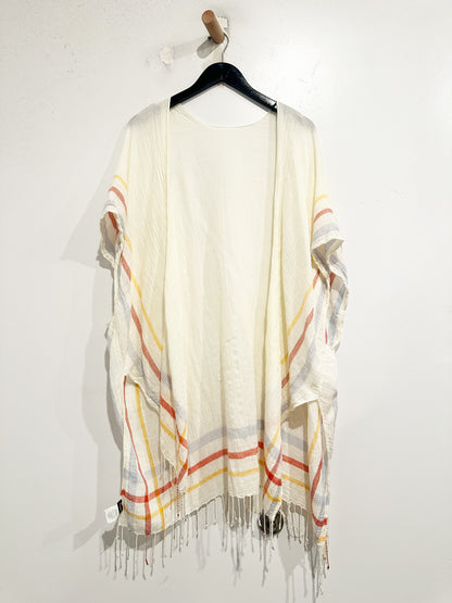 Madewell Beach Cape Scarf in Antique Cream Multi - OS