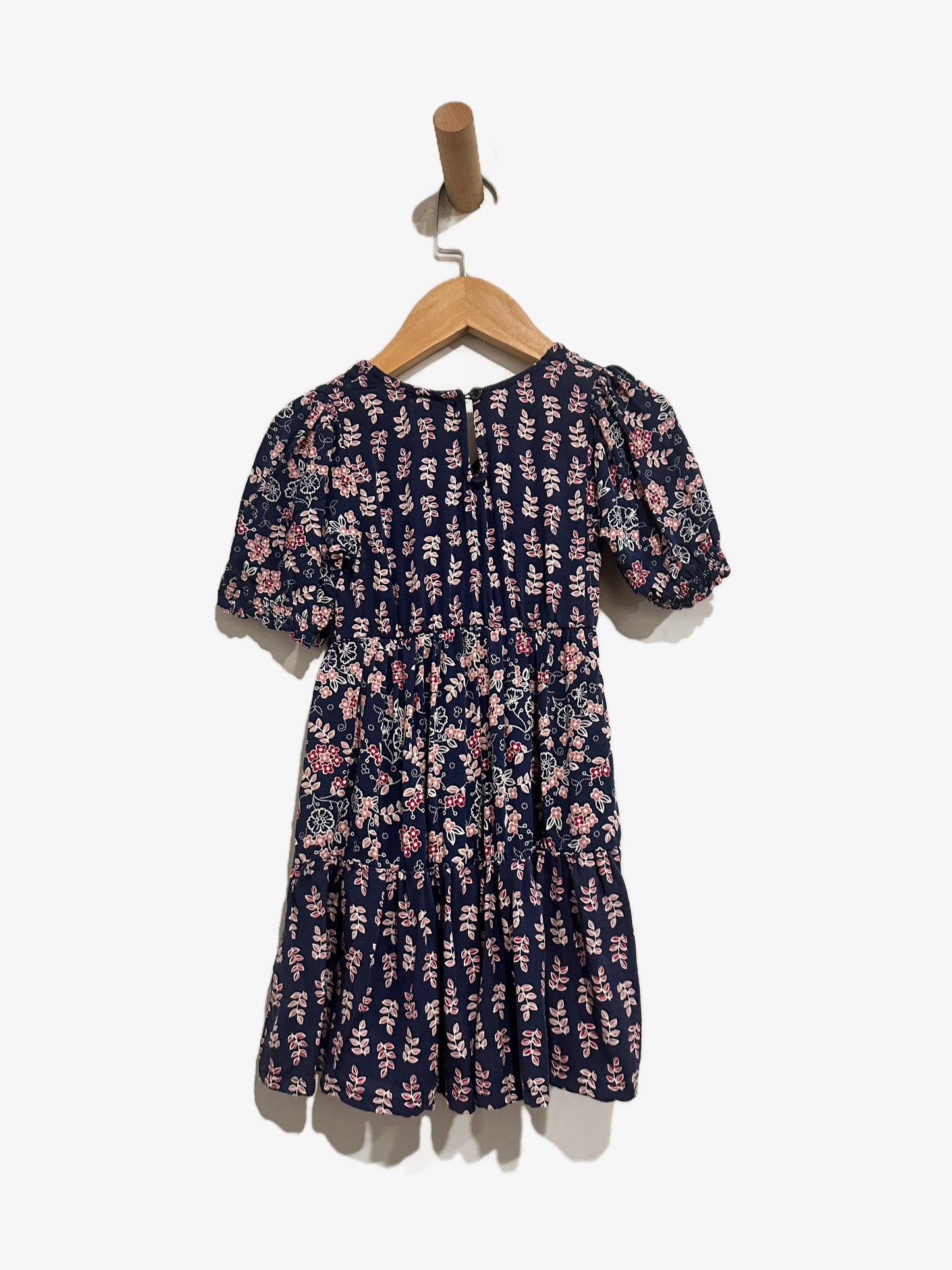 Nanette Lepore Girls Blue Floral Wrap Dress - 3T