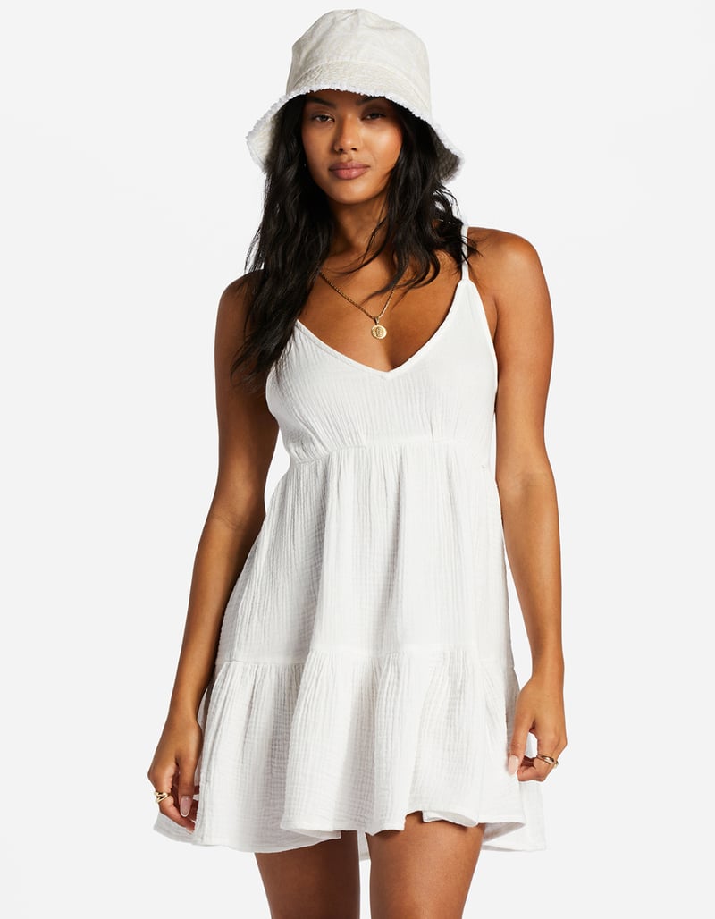 Billabong Wave After Wave Mini Dress in Salt Crystal - Small