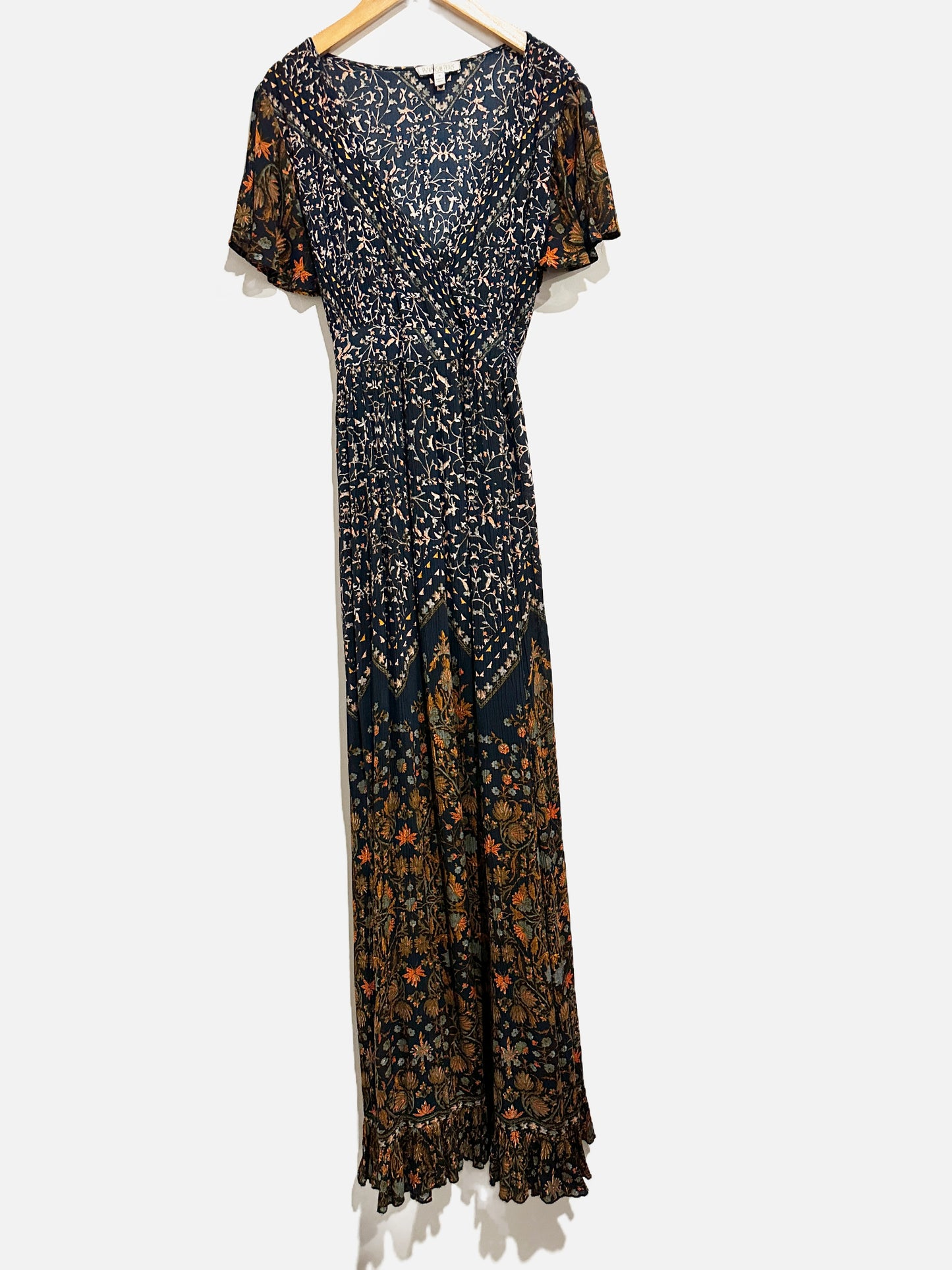 Patrons of Peace Navy Floral Maxi Dress -Small
