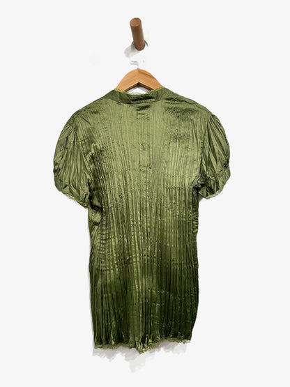 Sunny Leigh Y2K Green Lace Blouse - Small