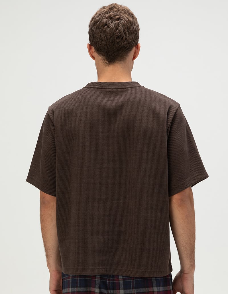 RSQ Men’s Textured Boxy Tee in Brown - XS