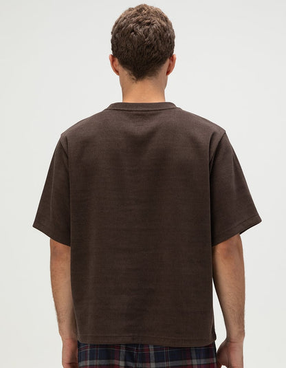 RSQ Men’s Textured Boxy Tee in Brown - XS